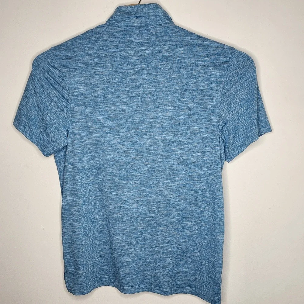 J Crew Performance Polo Shirt Mens Large‎ Blue Lightweight Stretch Golf Casual